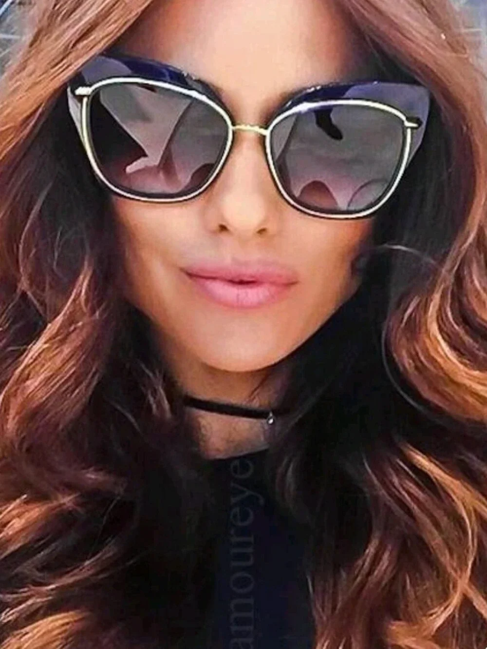 Carlos Falchi vintage-inspired cat-eye sunglasses burgundy maroon